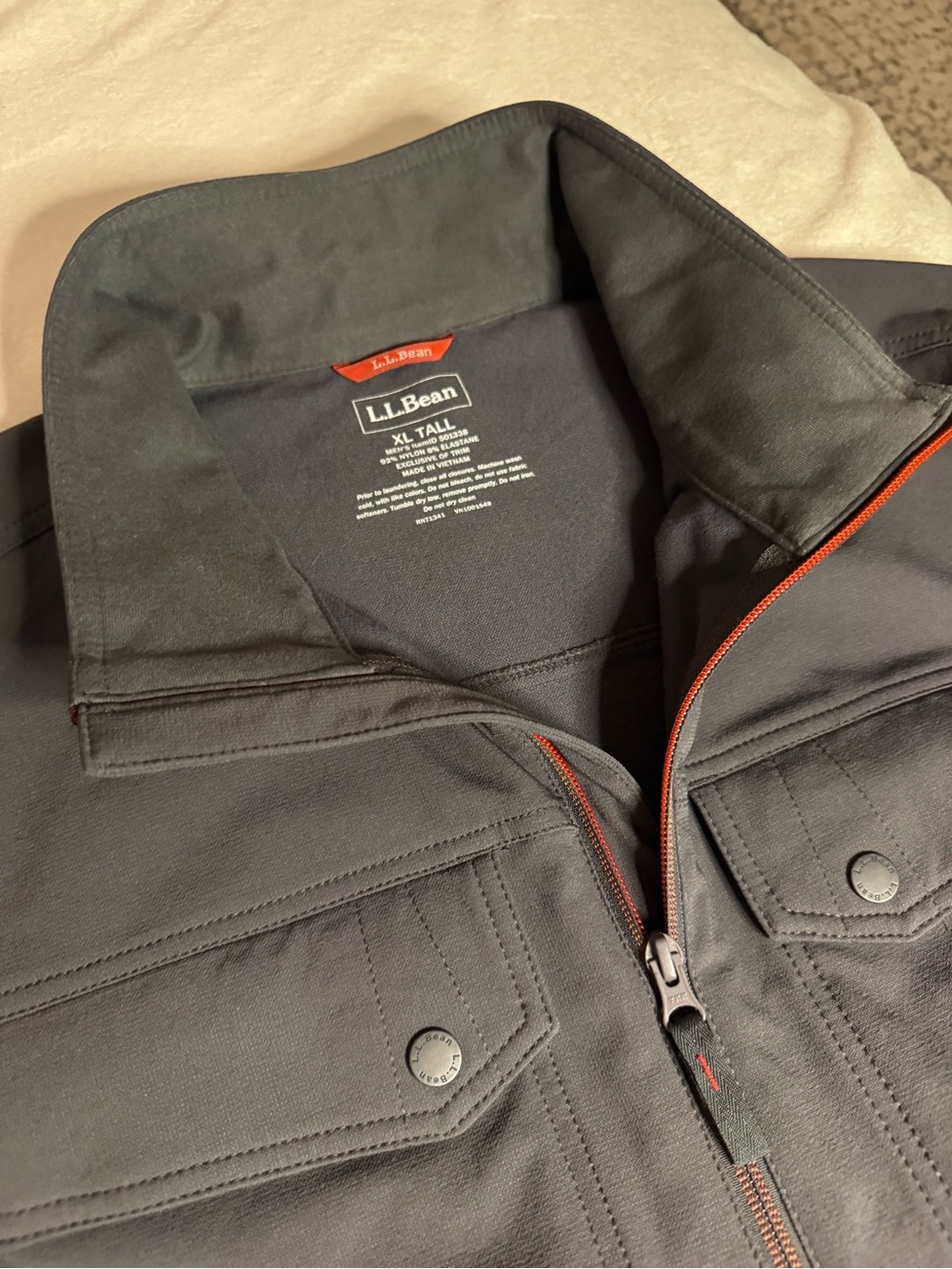 Mens LL Bean All-Terrain Soft Shell Jacket Coat XL Tall Water Repellant - Picture 3 of 13